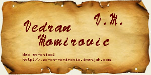 Vedran Momirović vizit kartica